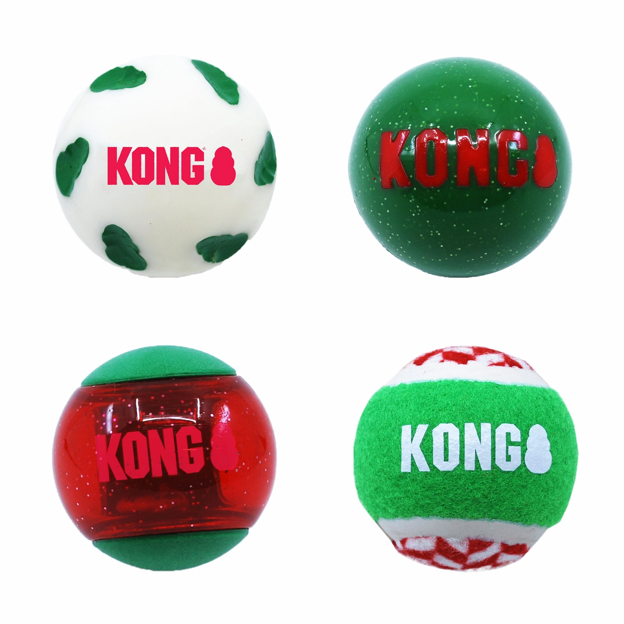 KONG - Holiday Occasions Signature Balls (Medium) (4pk)