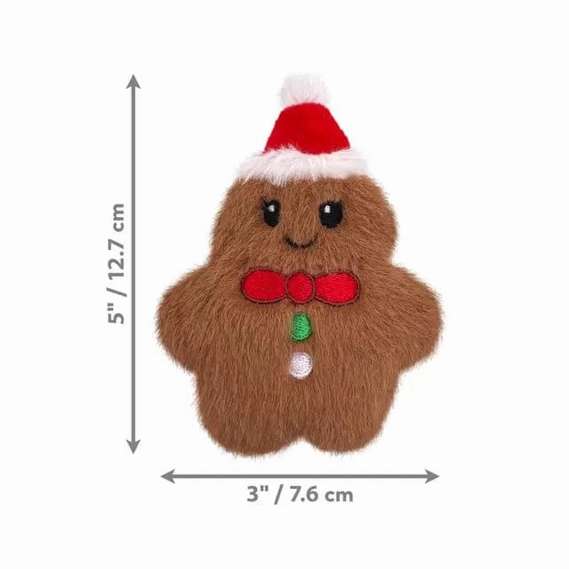 KONG Holiday Snuzzles Mini Gingerbread Dog Toy
