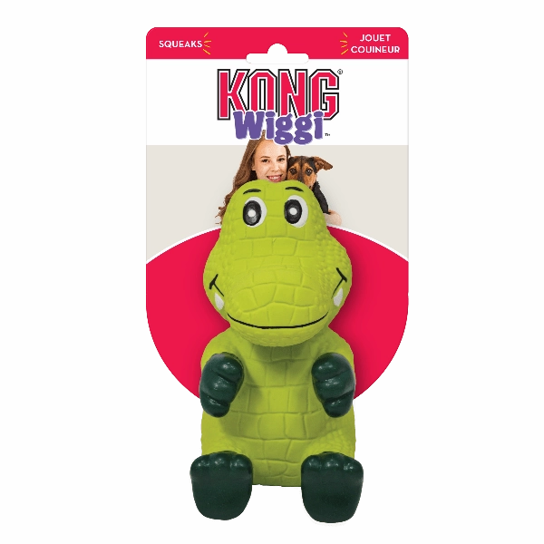 KONG Wiggi Alligator Dog Toy