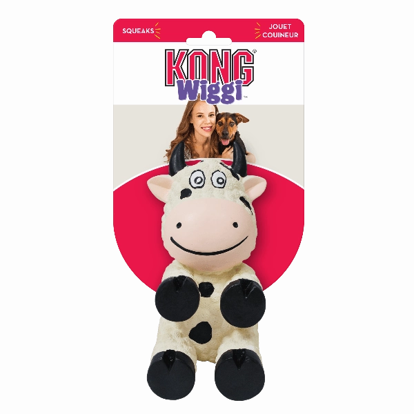 KONG Wiggi Cow Dog Toy
