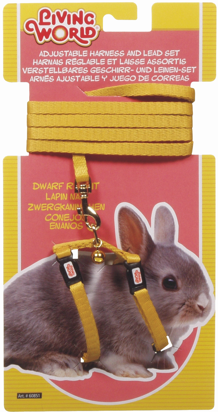 Living World - Dwarf Rabbit Harness & Lead Set (Yellow)