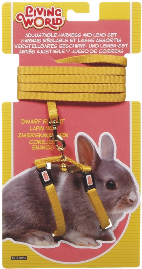 Living World - Dwarf Rabbit Harness & Lead Set (Yellow)