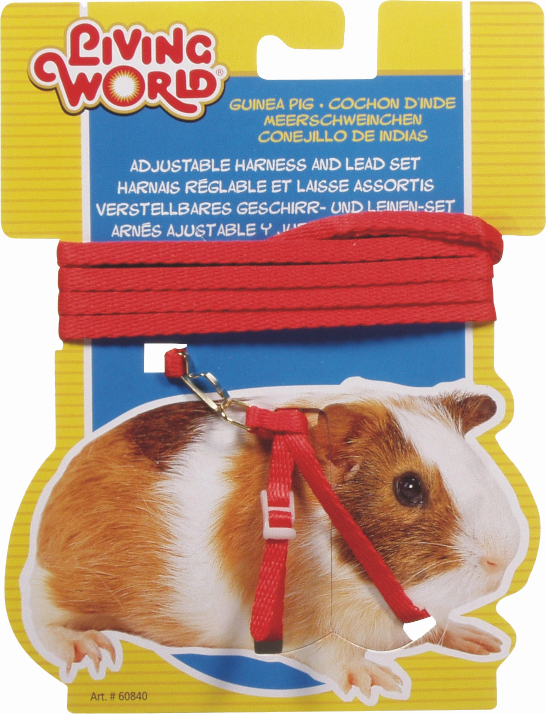 Living World - Guinea Pig Harness & Lead Set (Red)