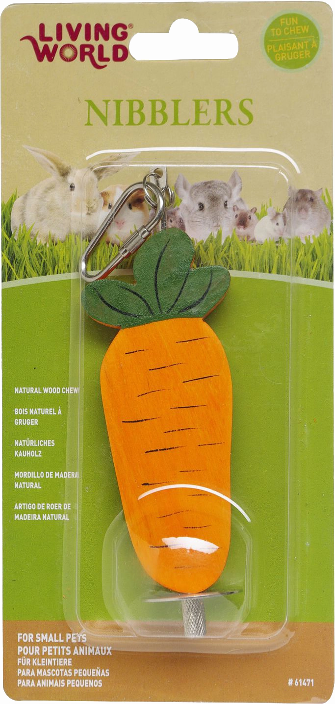 Living World - Large Carrot on Stick Wood Chew