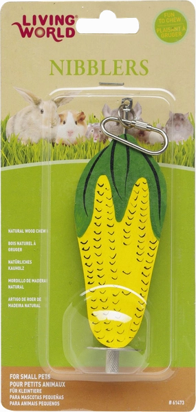 Living World - Large Corn Cob on Stick Wood Chew