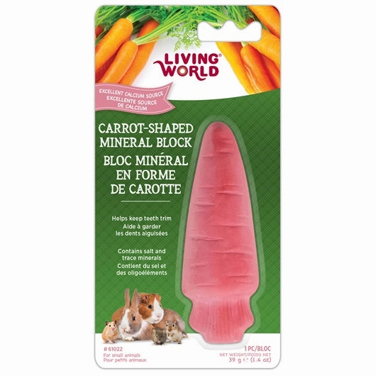 Living World - Small Animal Carrot Mineral Stone (30gm)