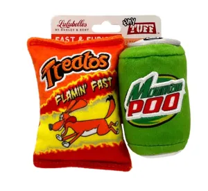Lulubelles Tiny Tuffs 2pk Dog Toy - Fast & Furious