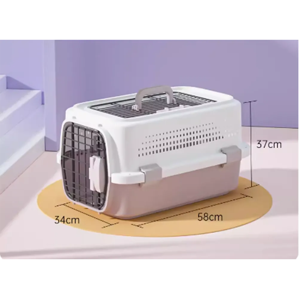 MaiShi Travel Pet Crate Open-top L - L58cm x B34cm x H37cm - Purple