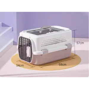 MaiShi Travel Pet Crate Open-top L - L58cm x B34cm x H37cm - Purple