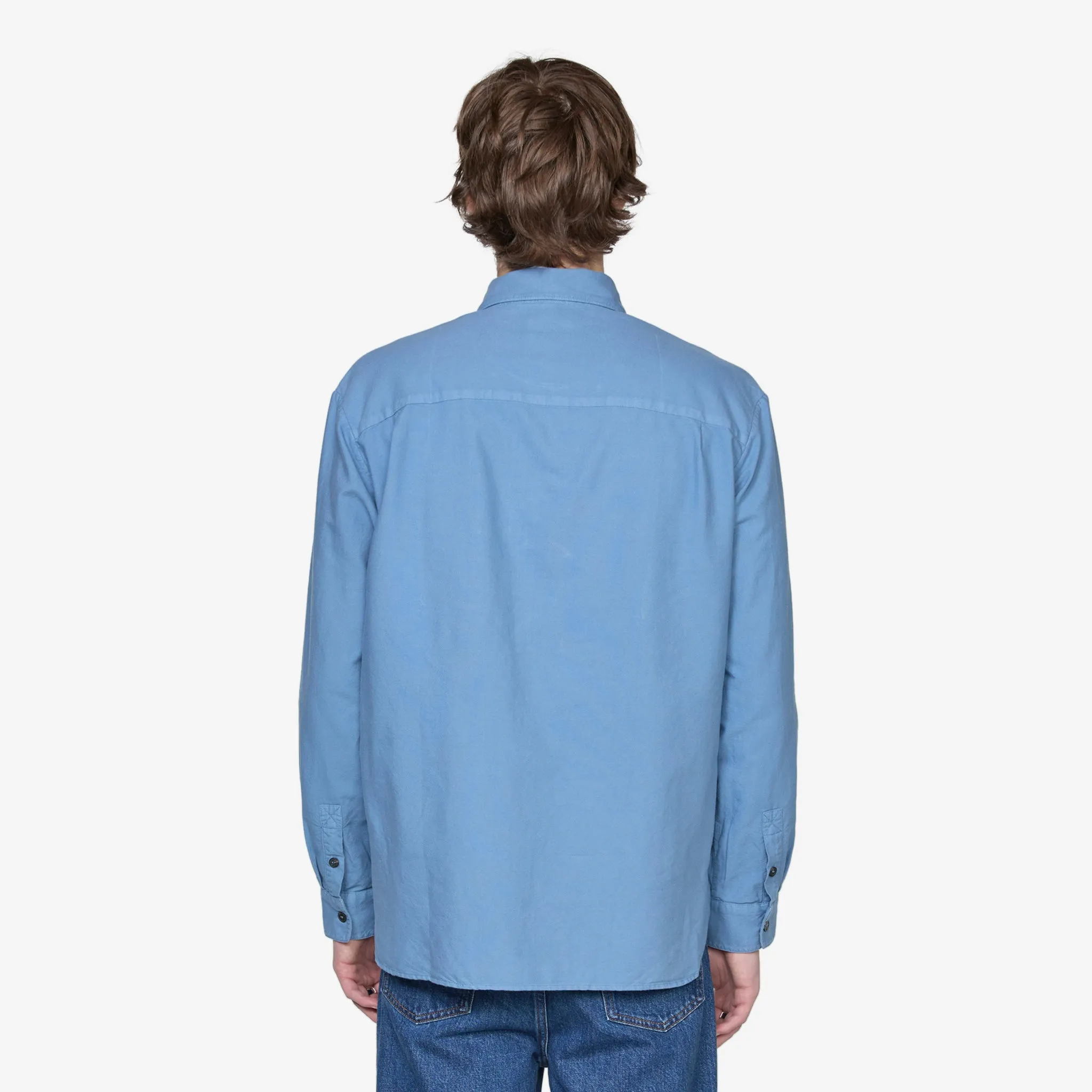 Mateo Logo Shirt Blue Grey A.P.C. Clothing