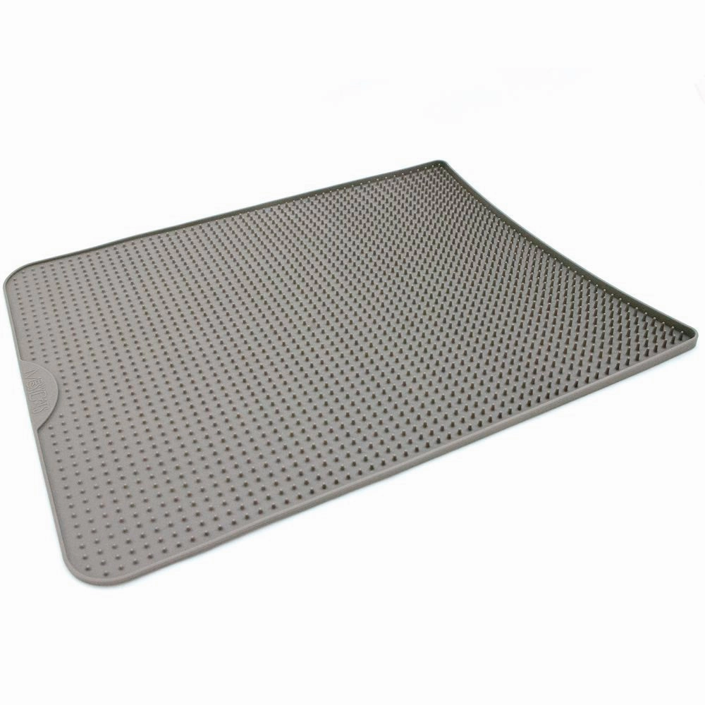Messy Cats Silicone Litter Mat With Soft Graduated Spikes (Grey)