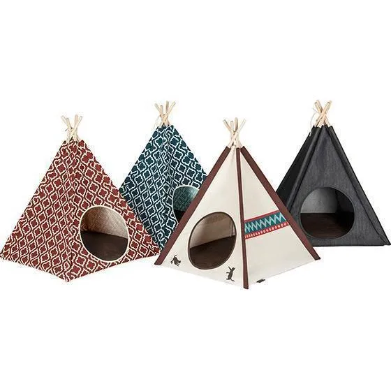 Moroccan Teepee Dog Bed Navy Blue