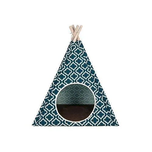 Moroccan Teepee Dog Bed Navy Blue