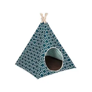 Moroccan Teepee Dog Bed Navy Blue