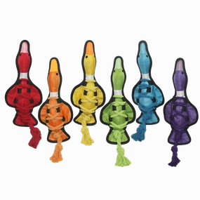 Multipet Cross-Ropes Duck Assorted Dog Toy