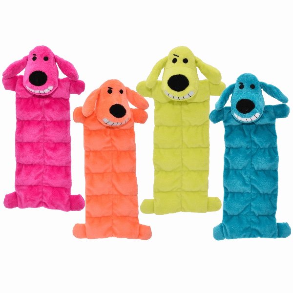Multipet Loofa Dog Squeaker Mat Assorted Dog Toy