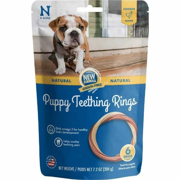 N-Bone Grain Free Puppy Teething Rings; Chicken Flavour