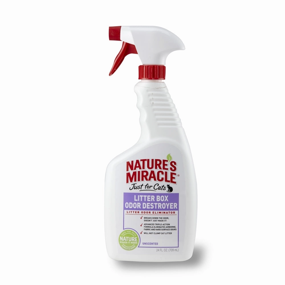 Natures Miracle Litter Box Odor Destroyer Unscented Spray 24oz