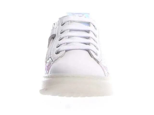 Naturino Girl's Porter Zip 07 White Sequins (Sizes 33-35) Naturino Kid's Shoes