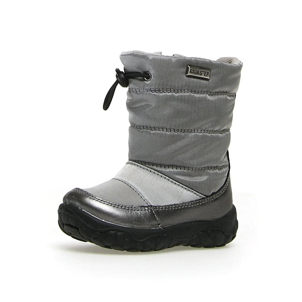 Naturino Girl's (Size 21-26) Poznurr Metallic Silver Waterproof Naturino Kid's Shoes