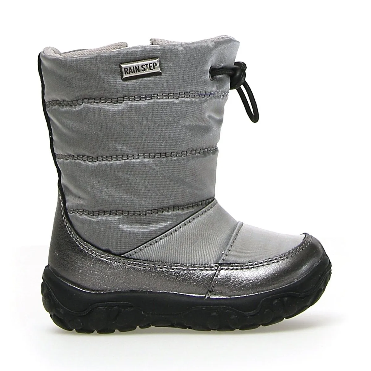 Naturino Girl's (Size 21-26) Poznurr Metallic Silver Waterproof Naturino Kid's Shoes