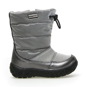 Naturino Girl's (Size 21-26) Poznurr Metallic Silver Waterproof Naturino Kid's Shoes