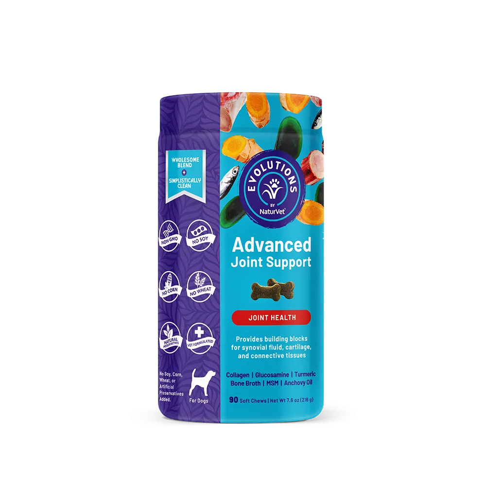 NaturVet Evolutions Advanced Joint Support Soft Chews for Dogs 90cts
