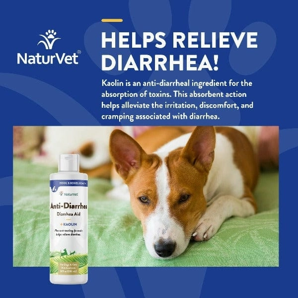 NaturVet Anti-Diarrhea Liquid plus Kaolin for Dogs & Cats