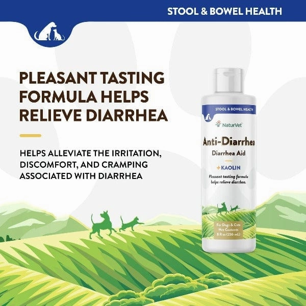 NaturVet Anti-Diarrhea Liquid plus Kaolin for Dogs & Cats