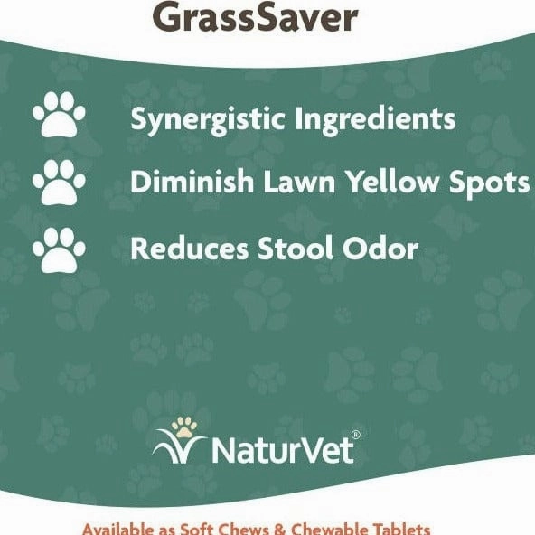 NaturVet GrassSaver (No More Yellow Spots!) Soft Chews for Dogs