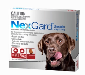 NexGard Chewables Dog - 25.1-50kg (6pk)