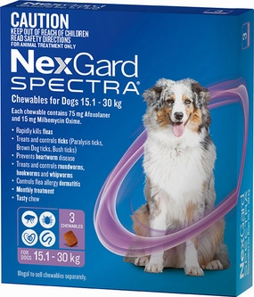 NexGard Spectra - Chewables for Dogs (15.1-30kg) (3pk)