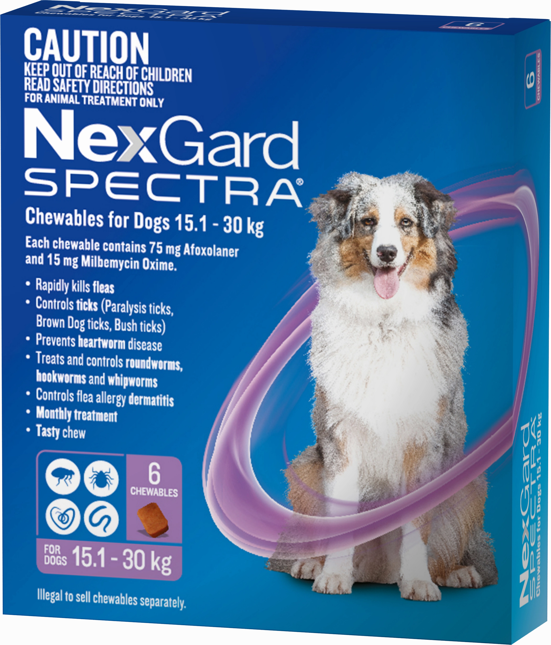 NexGard Spectra - Chewables for Dogs (15.1-30kg) (6pk)