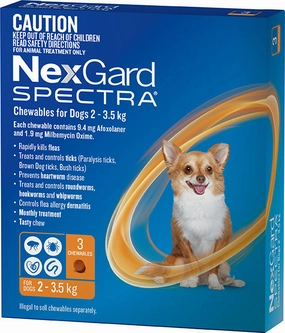 NexGard Spectra - Chewables for Dogs (2-3.5kg) (3pk)