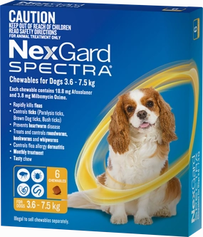 NexGard Spectra - Chewables for Dogs (3.6-7.5kg) (6pk)