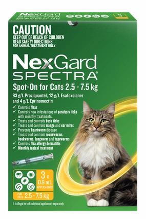 NexGard Spectra - Spot-on for Cats (2.5-7.5kg) (6pk)