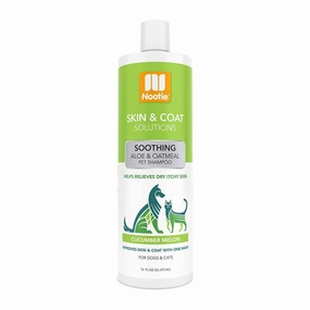 Nootie Skin & Coat Solutions Pet Shampoo Soothing Aloe & Oatmeal Cucumber Melon 16oz