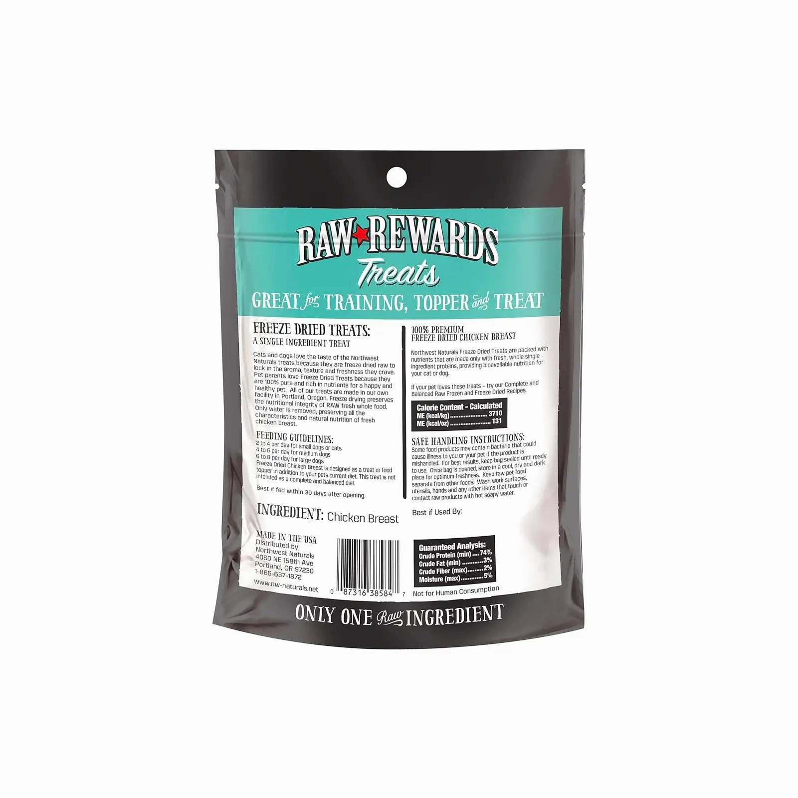 Northwest Naturals Raw Rewards Freeze Dried Treats for Dogs and Cats - Chicken Breast 85g
