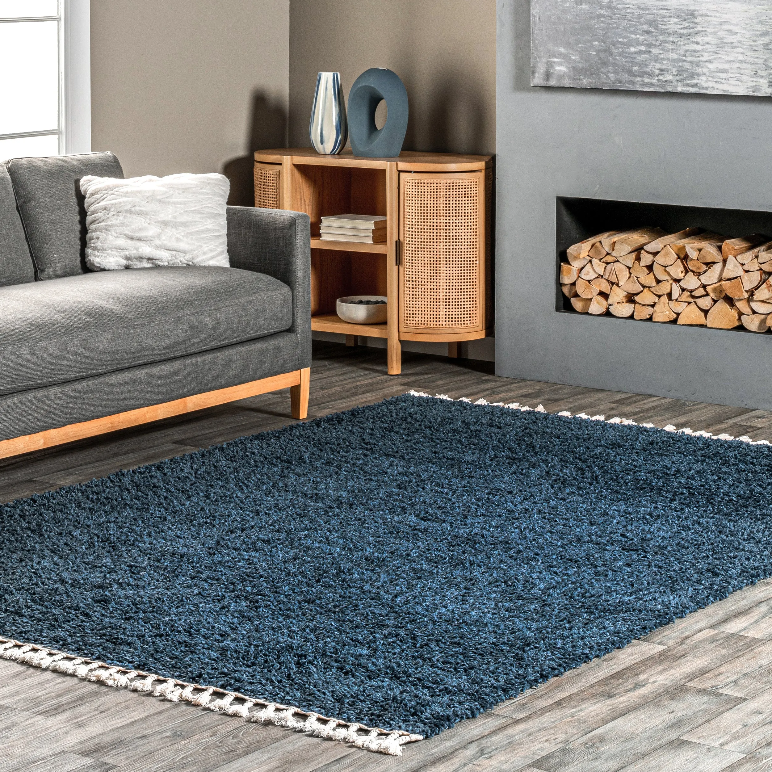 nuLOOM Neva Cozy Plush Shag With Tassels Area Rug ecco Shoes