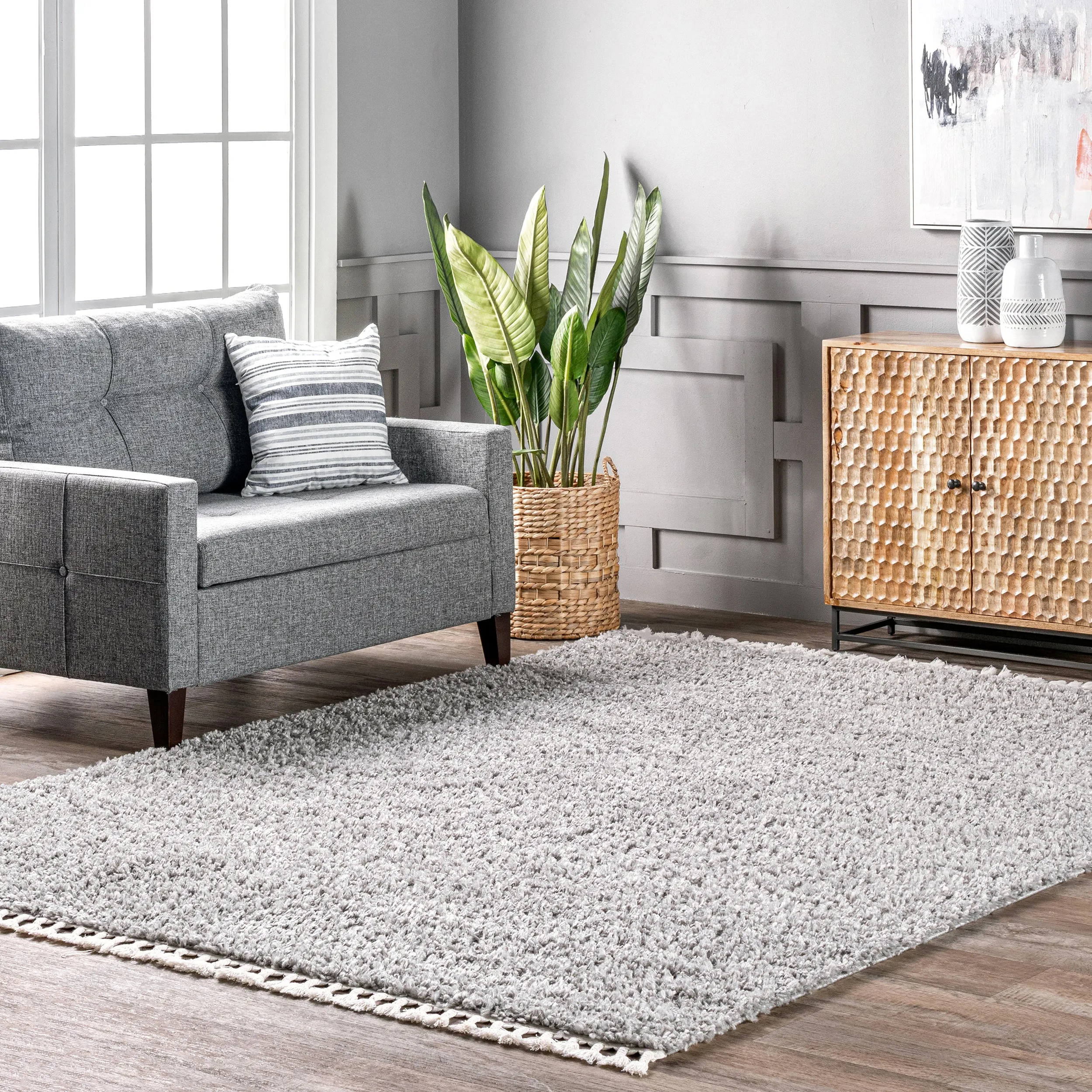 nuLOOM Neva Cozy Plush Shag With Tassels Area Rug ecco Shoes