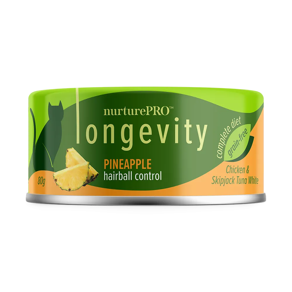 Nurture Pro Cat Longevity with Green Tea Essence GF Chicken & Skipjack Tuna White Meat Pineapple 80g