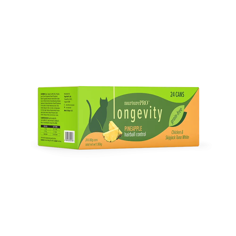 Nurture Pro Cat Longevity with Green Tea Essence GF Chicken & Skipjack Tuna White Meat Pineapple 80g