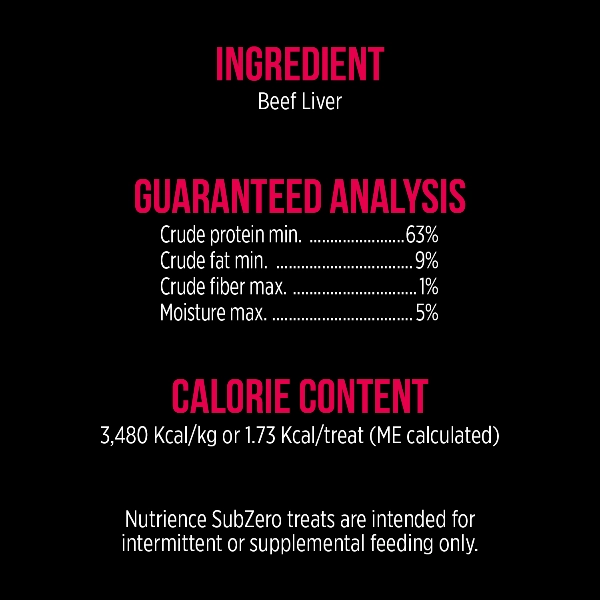 Nutrience SubZero Freeze-Dried Beef Liver Dog Treats