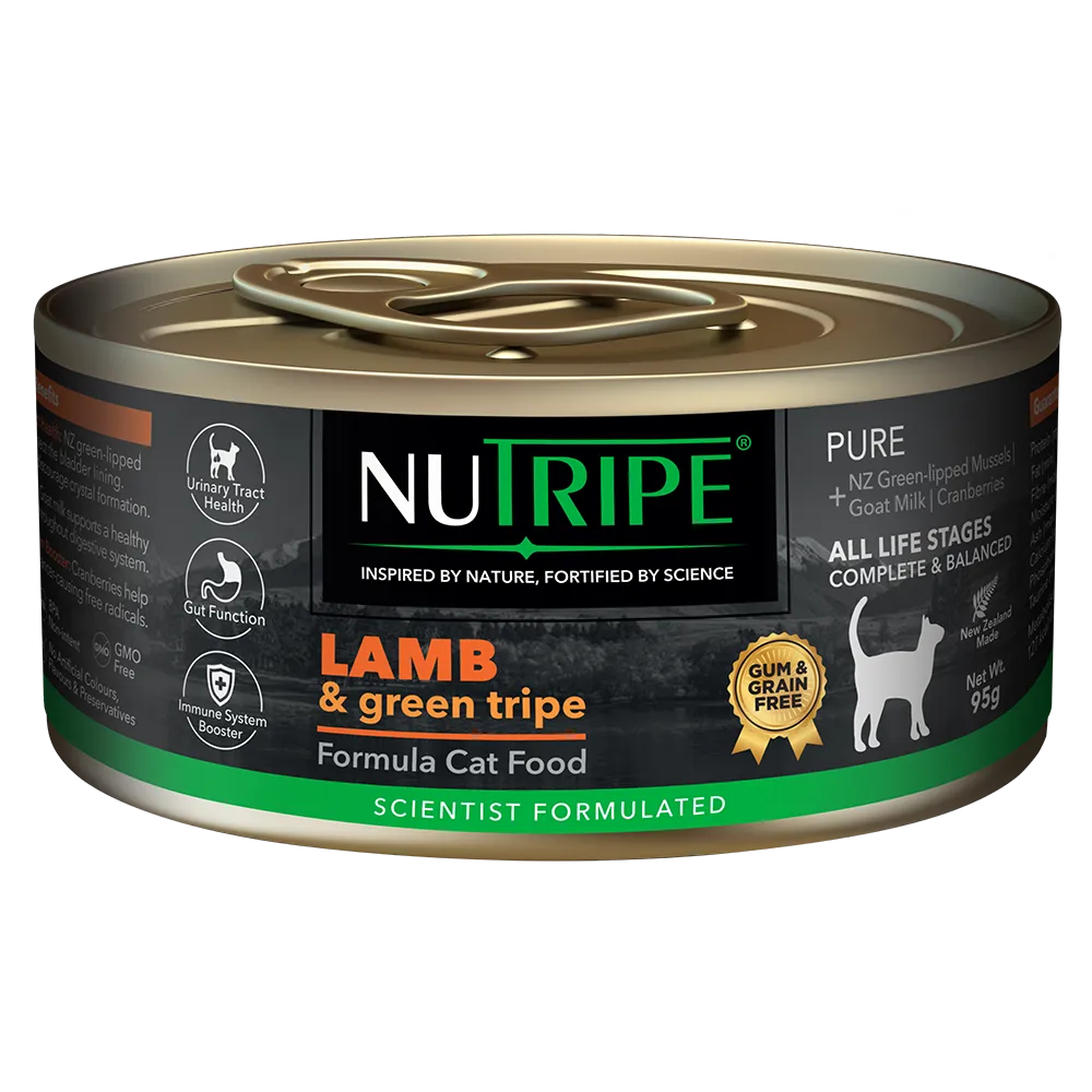 Nutripe Cat Gum & Grain Free Pure Lamb & Green Tripe 95g