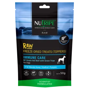 Nutripe Dog Raw Freeze Dried Treats Toppers Immune Care 50g