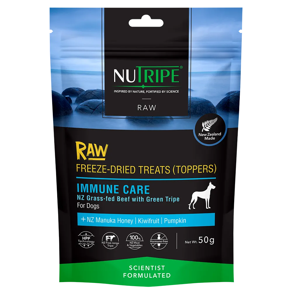 Nutripe Dog Raw Freeze Dried Treats Toppers Immune Care 50g