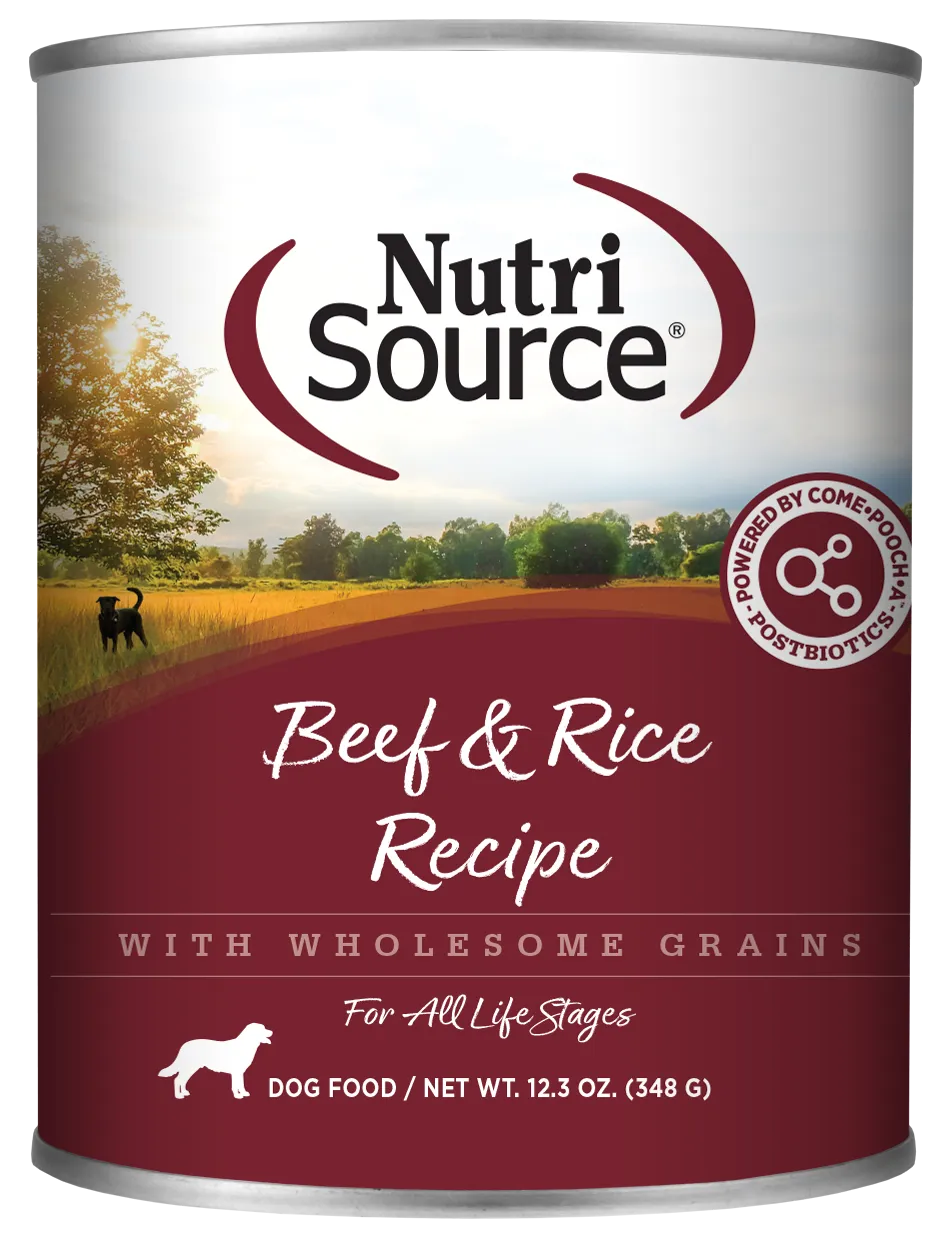 NutriSource Beef & Rice Canned Dog Food