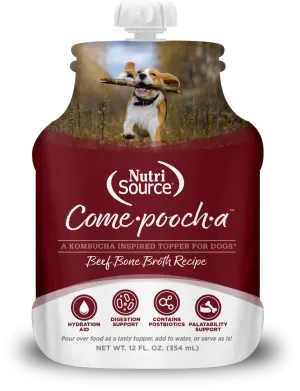 NutriSource Come-Pooch-a Beef Bone Broth for Dogs