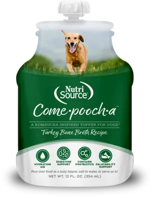NutriSource Come-Pooch-a Turkey Bone Broth for Dogs