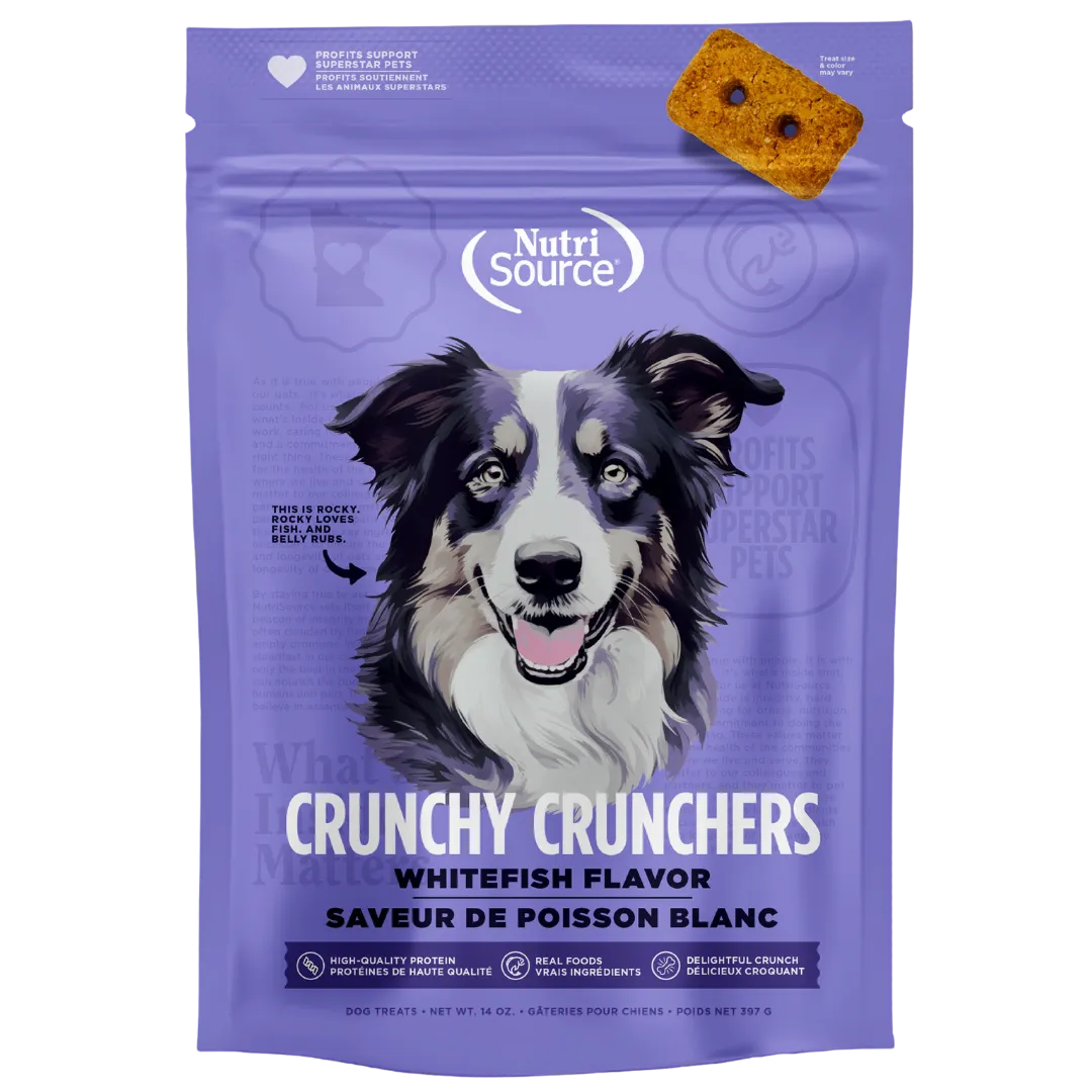 NutriSource Crunchy Crunchers Grain Free Whitefish Dog Treats